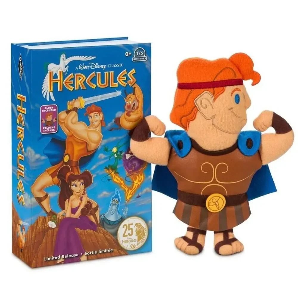 NEW Hercules Movie 2 VHS Pins & Plush Set VHS CLAMSHELL Cases Disney SHIPS NOW!